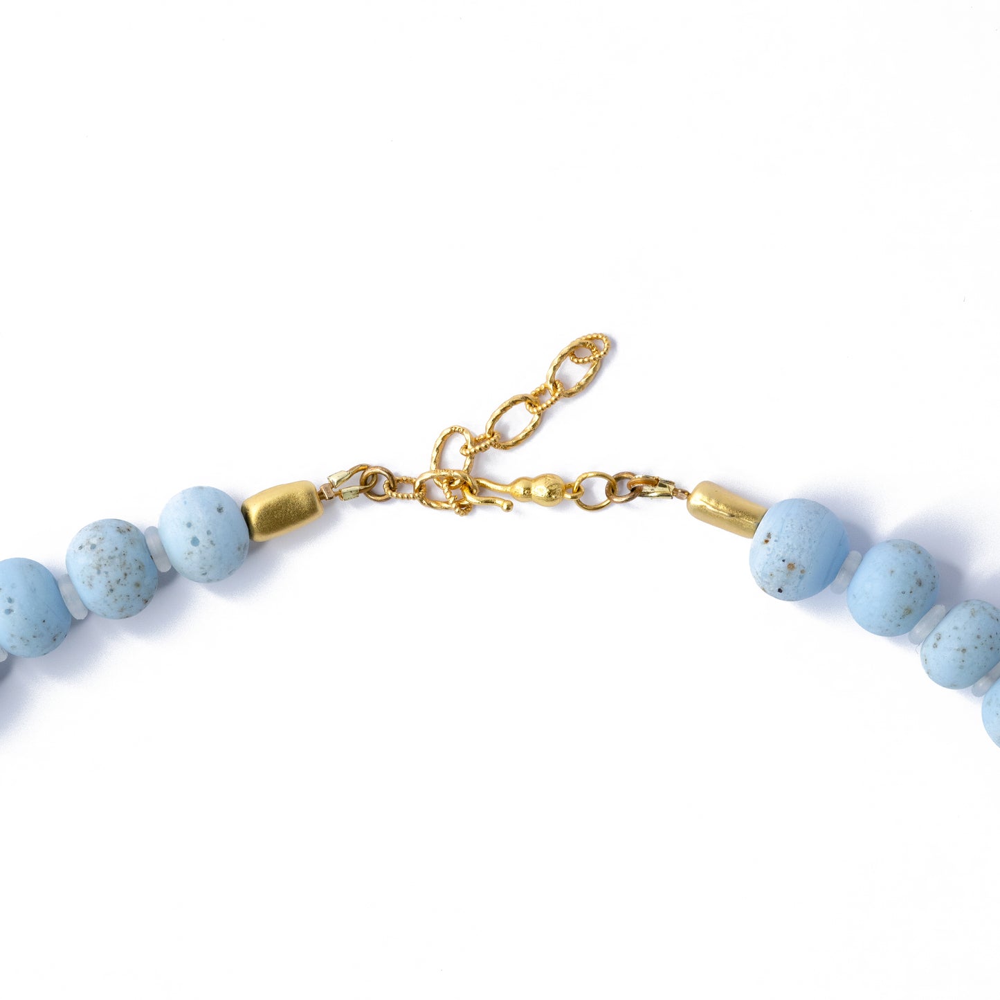 Freshwater Pearl & Blue Ceramic Bead Necklace II