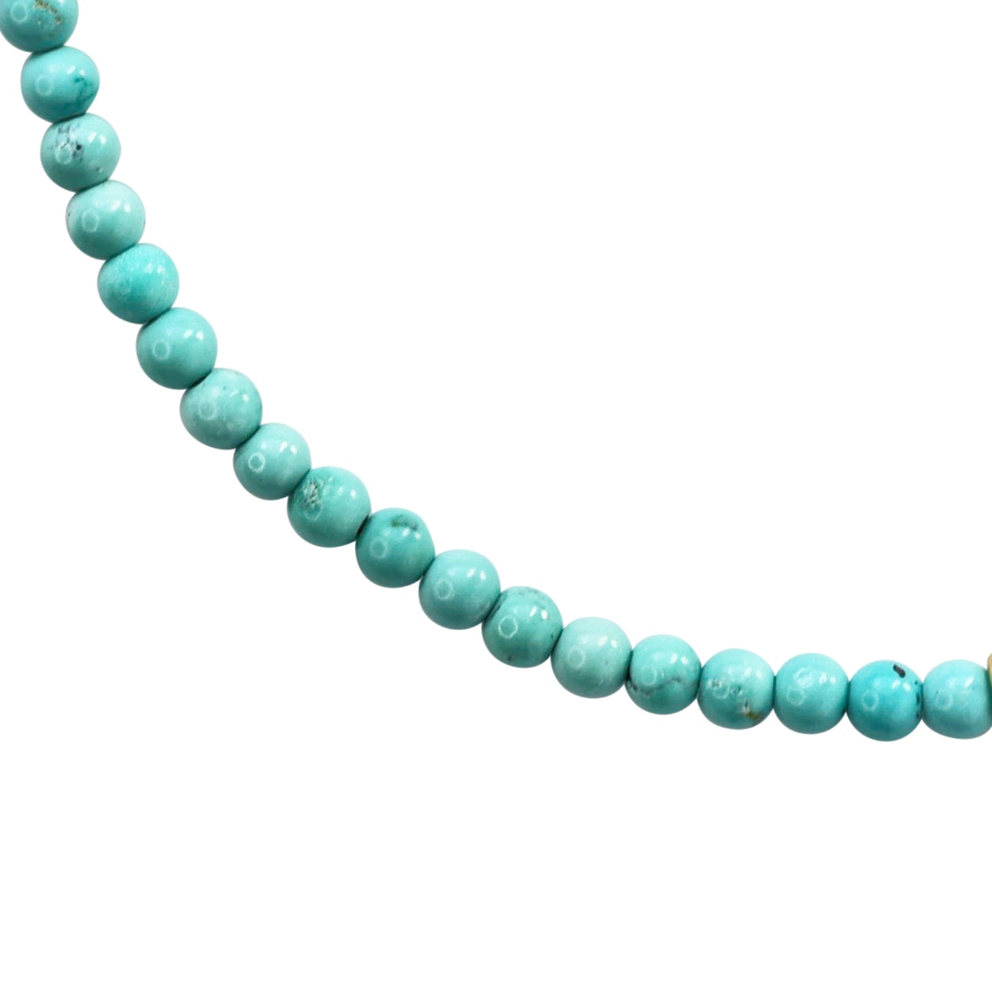 Birthstone December Turquoise Gold Bead Bracelet