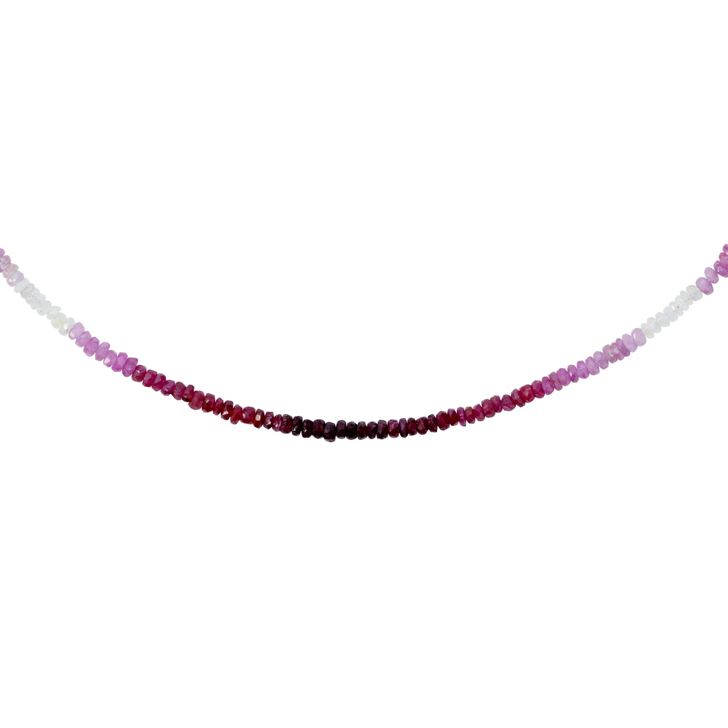 Birthstone July Ruby Ombre Necklace 14K Gold II