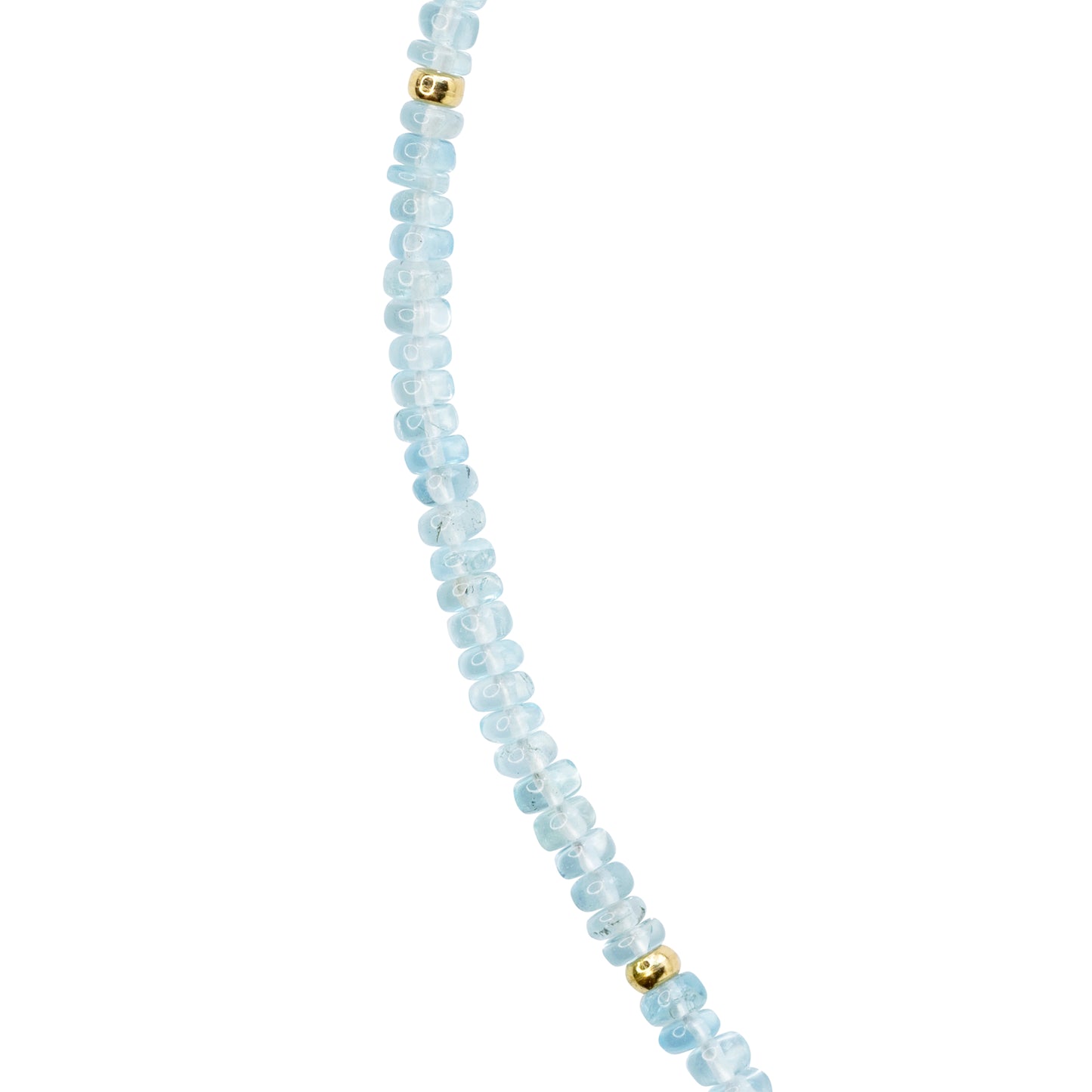 Birthstone March Aquamarine Necklace 18K Gold