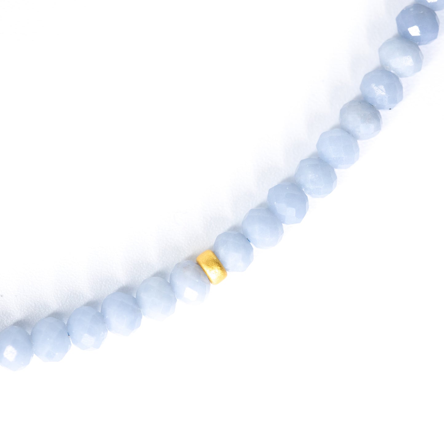 Angelite Gold Beaded Necklace