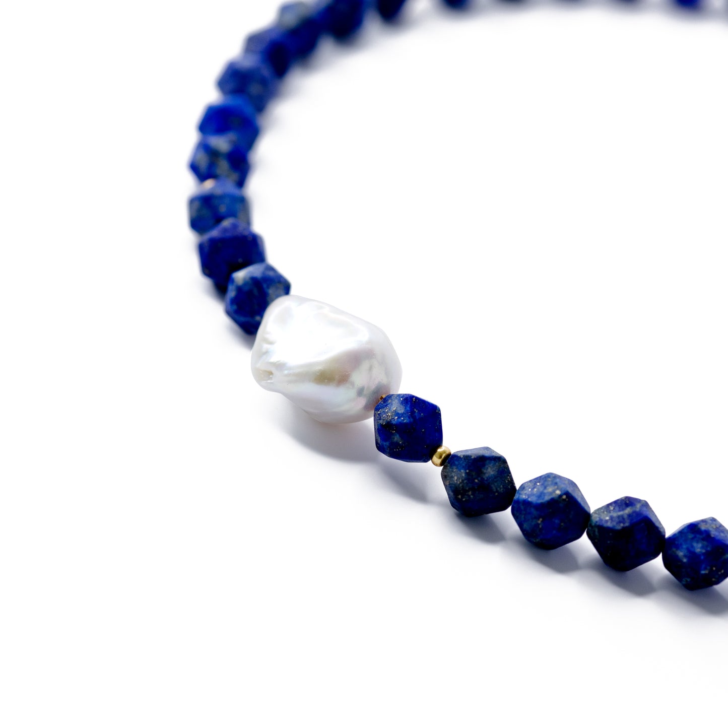 Pearl Lapis Lazuli Necklace