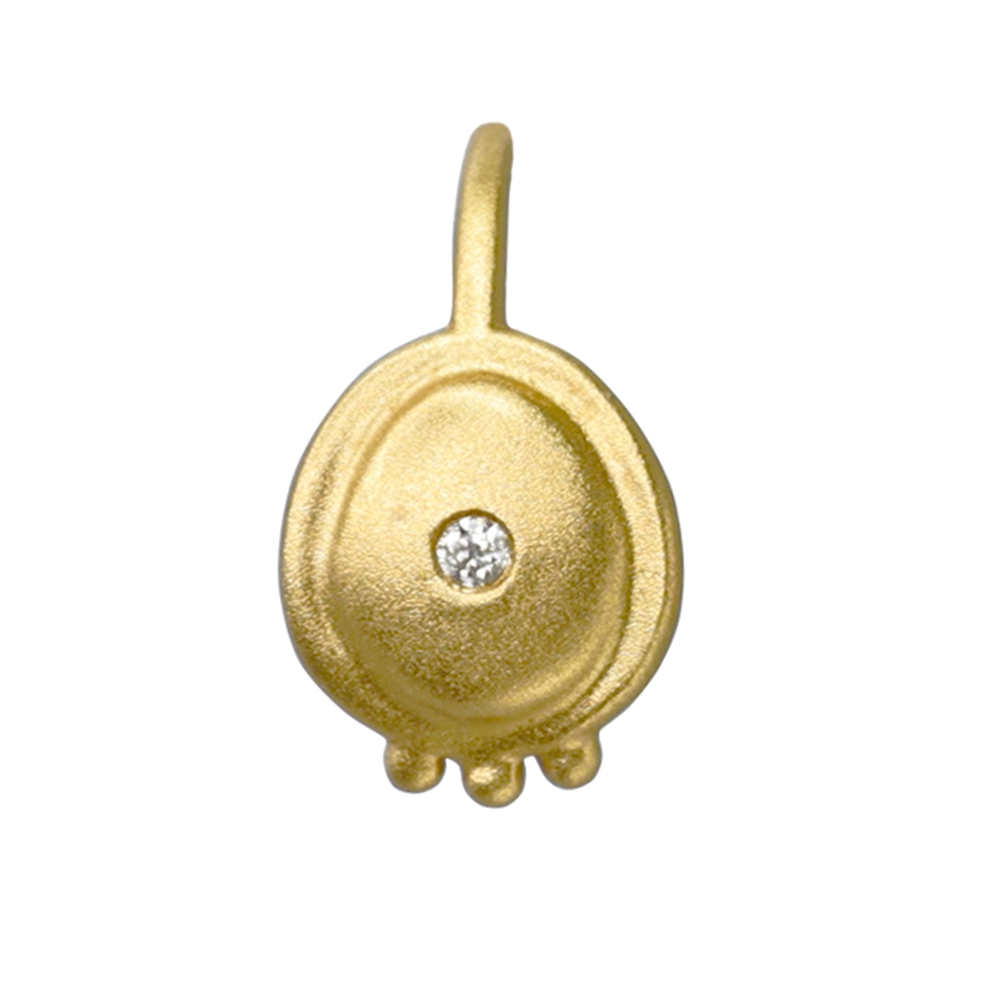 Celestial 18K Gold Diamond Hook Earring