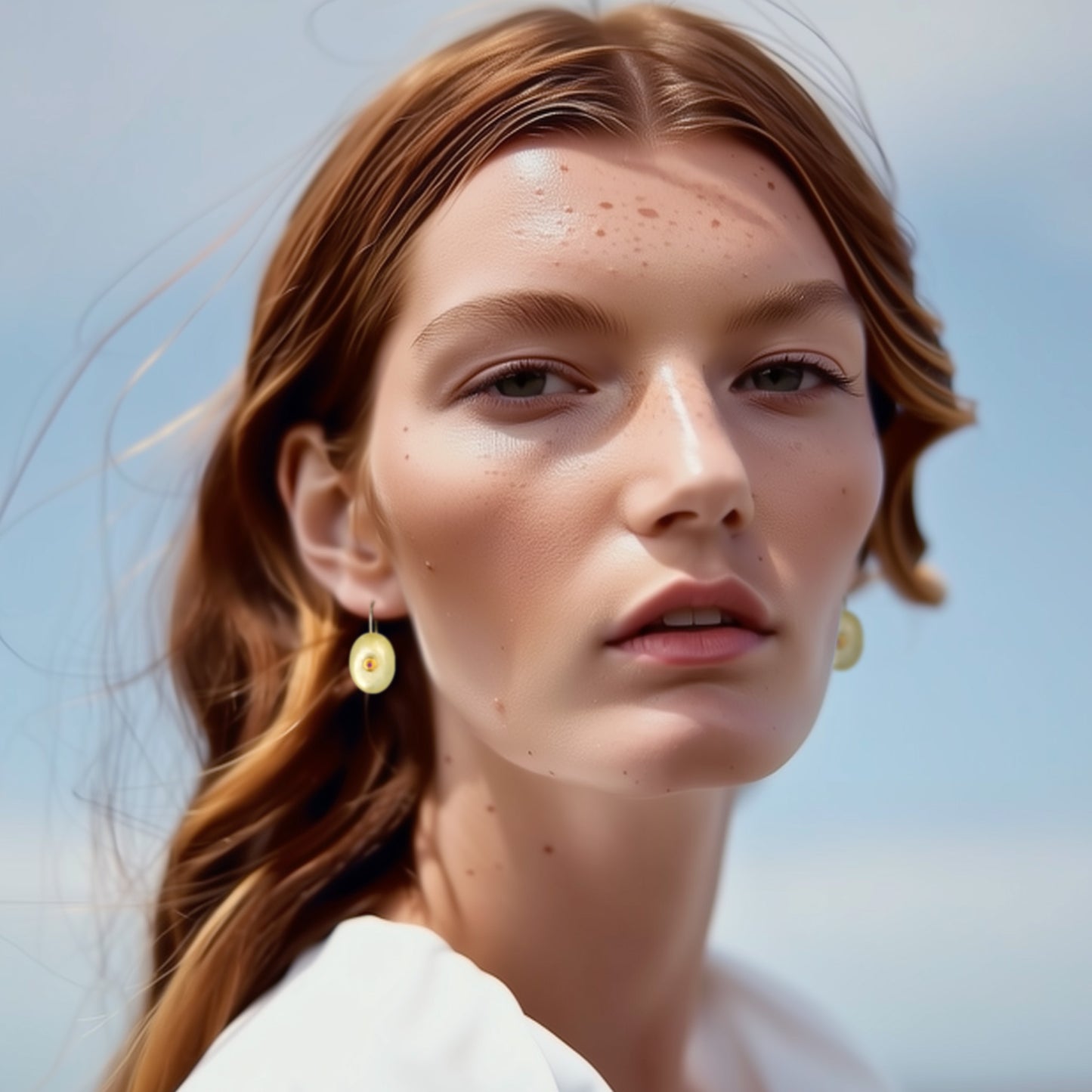 Golden Lepidolite Mica & Tourmaline Drop Earrings in 14K Gold