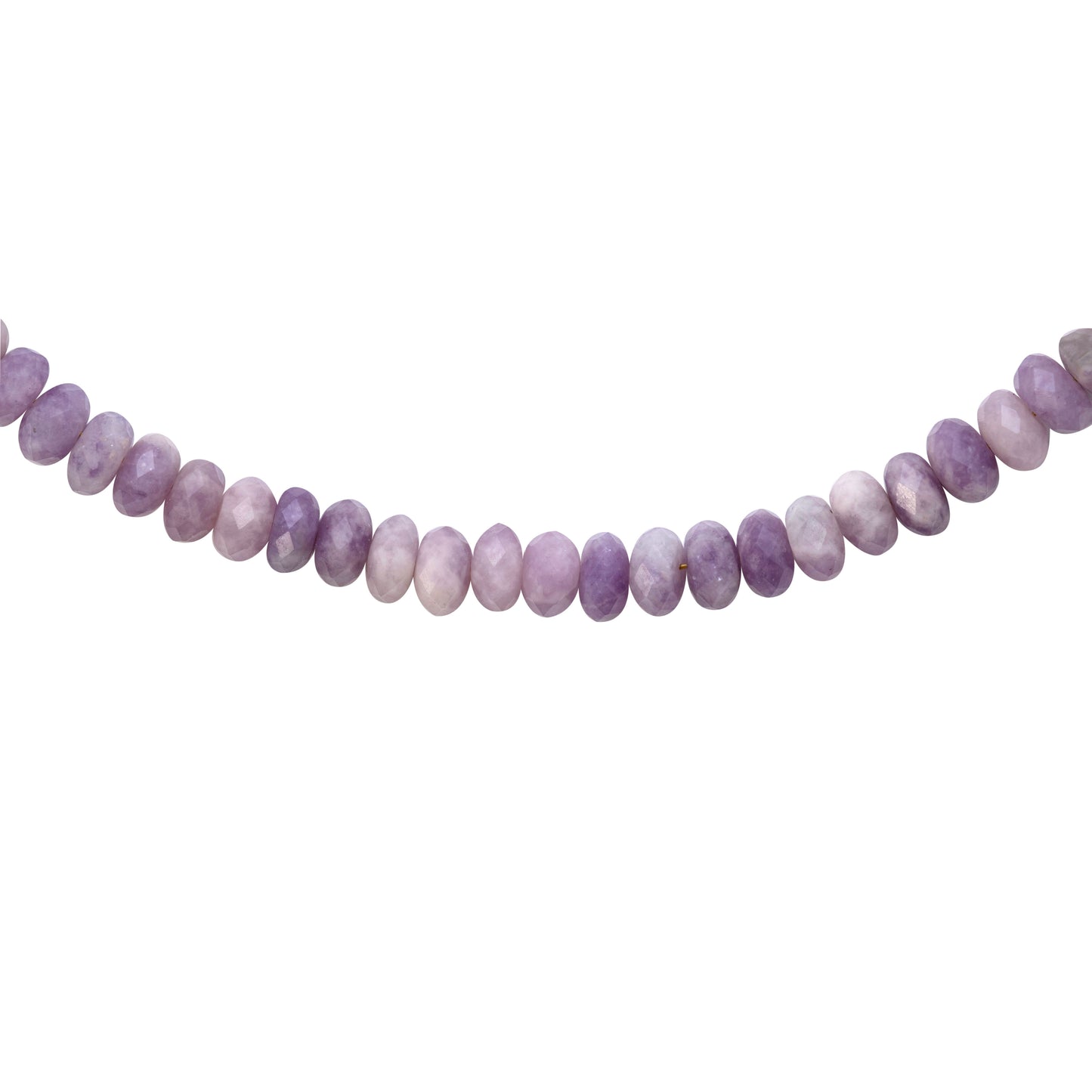 Kunzite Aquamarine Lapis Half Moon Necklace