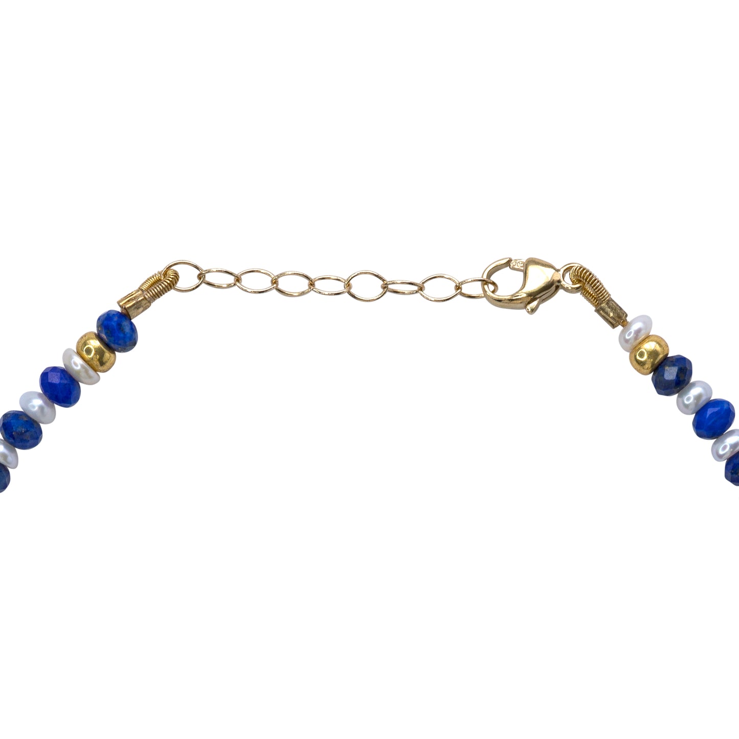 Lapis Lazuli & Pearl Bracelet 14K Gold
