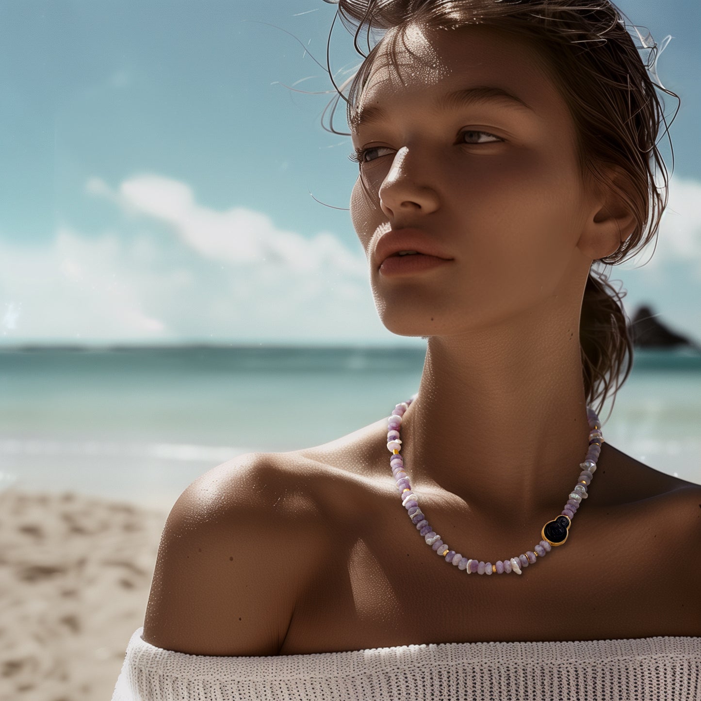 Kunzite Pearl Necklace