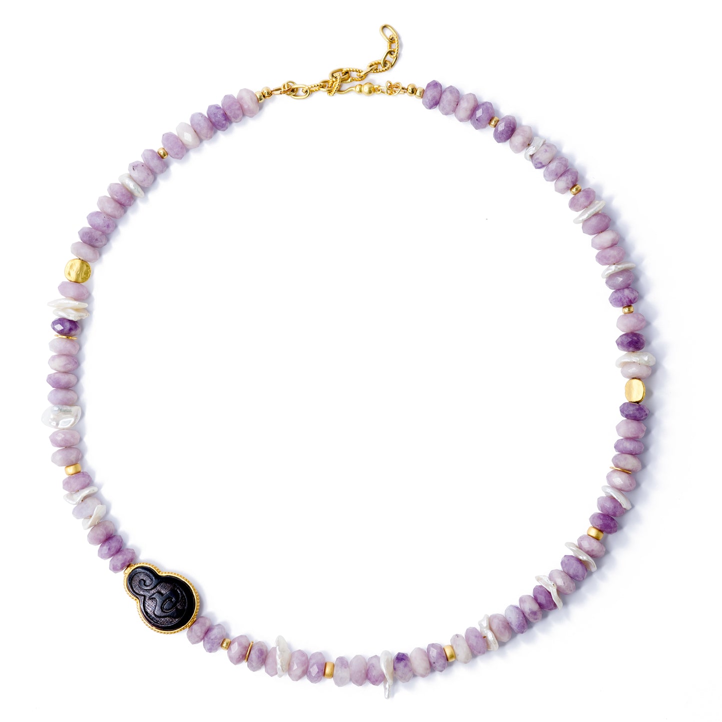 Kunzite Pearl Necklace