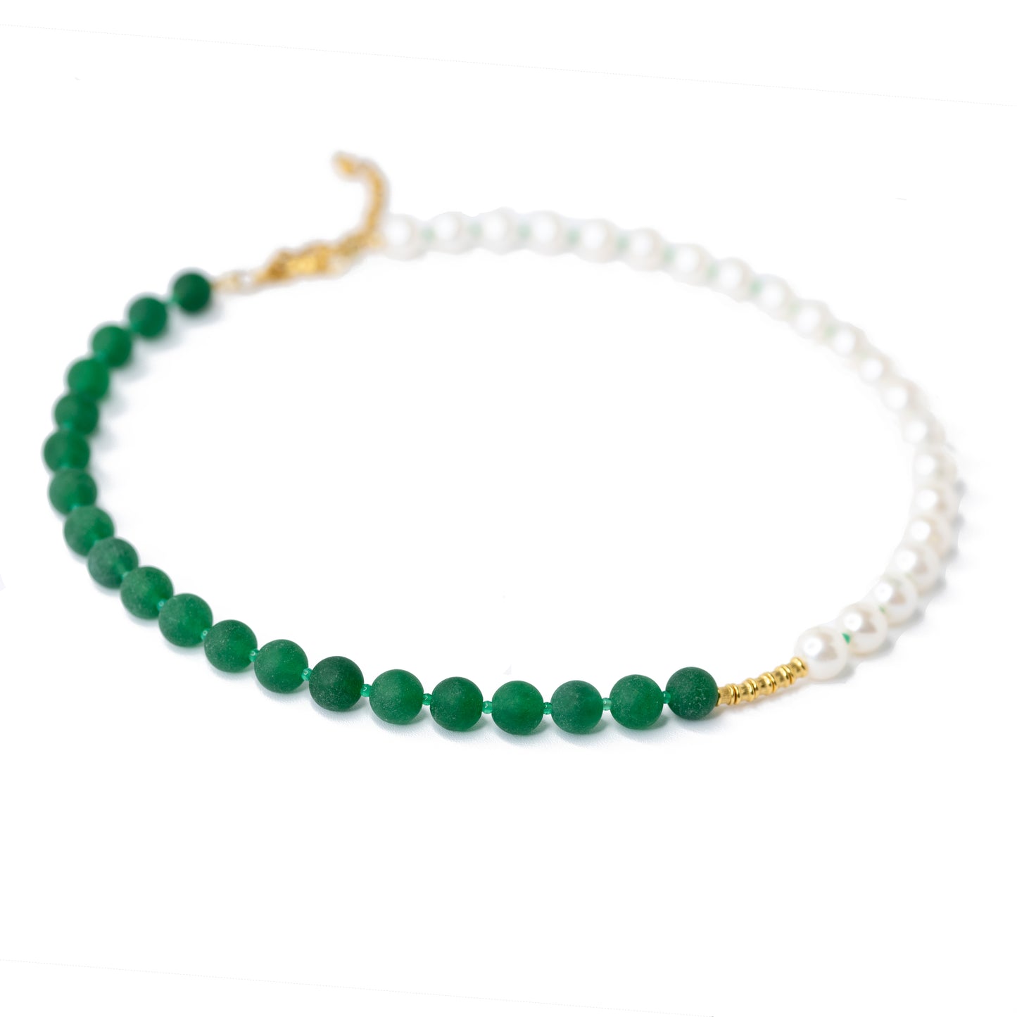 Pearl Green Chalcedony Necklace
