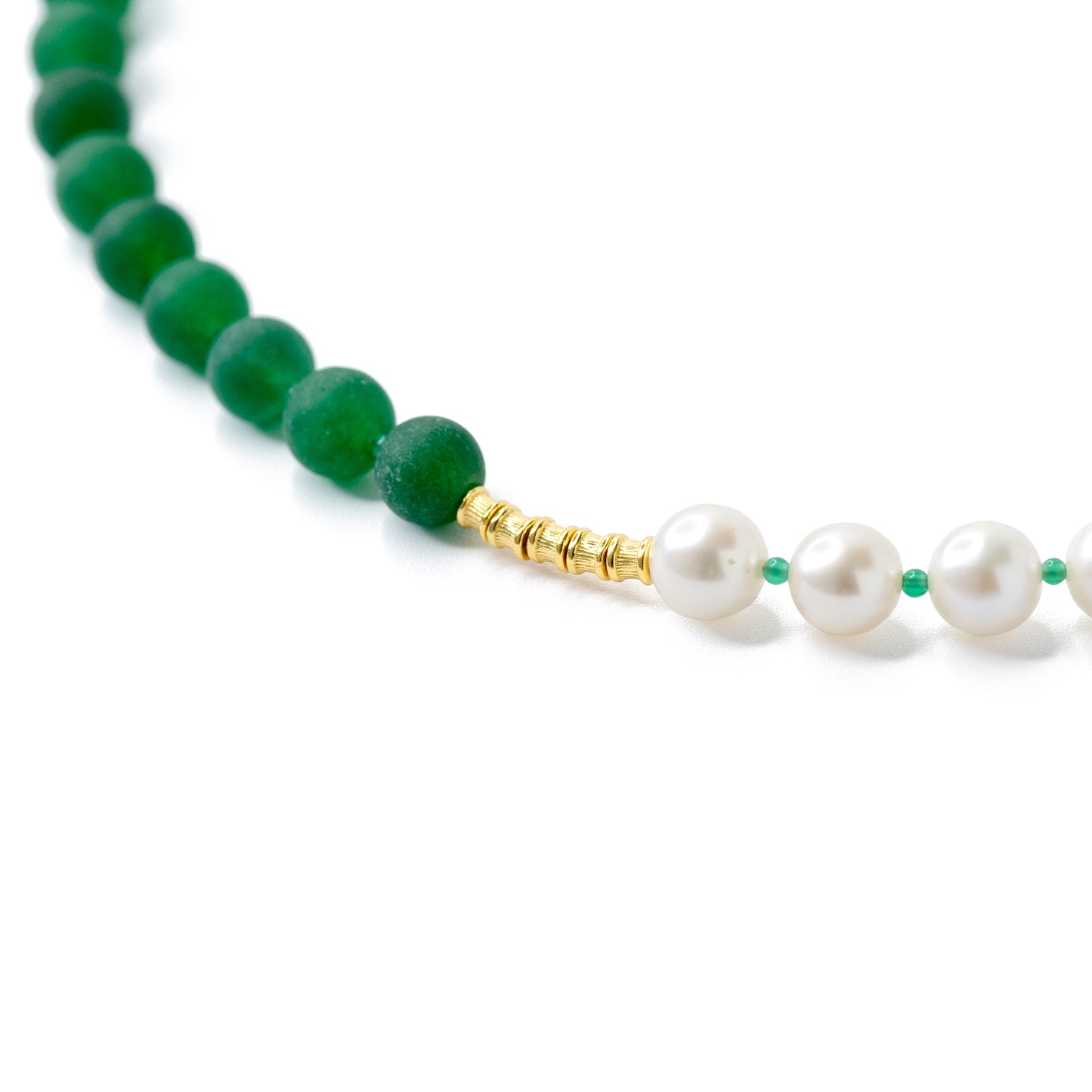Pearl Green Chalcedony Necklace