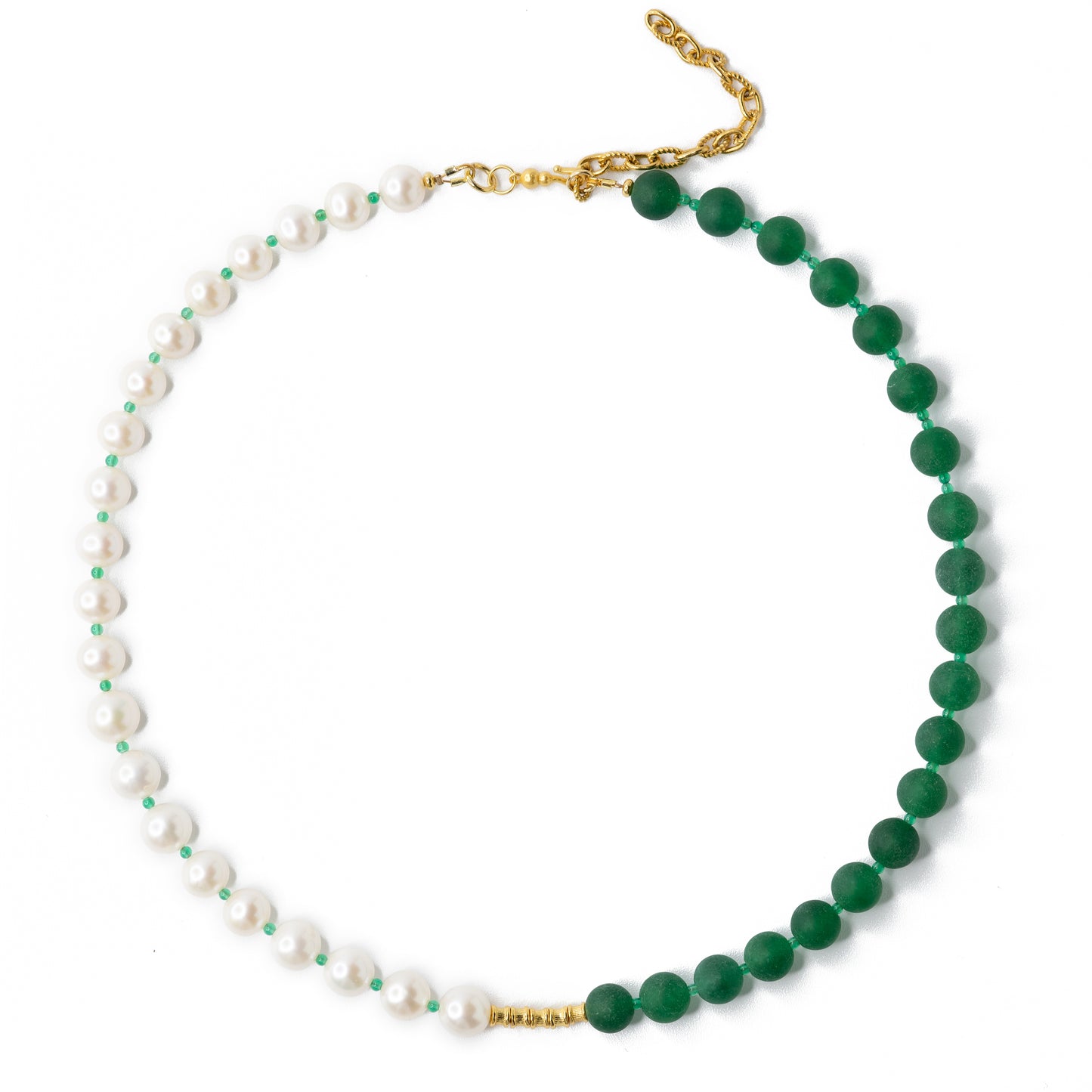 Pearl Green Chalcedony Necklace