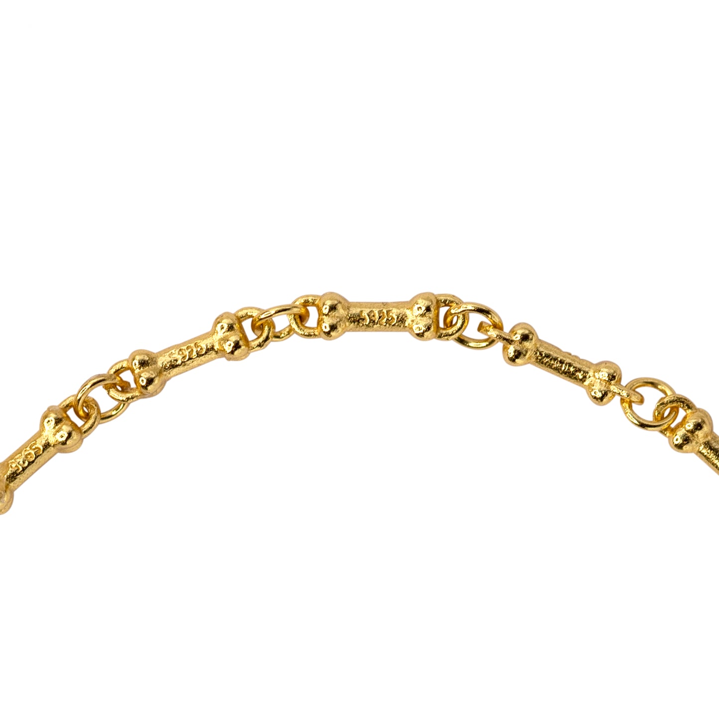 Mini Pearl & Dog Bone Chain Bracelet