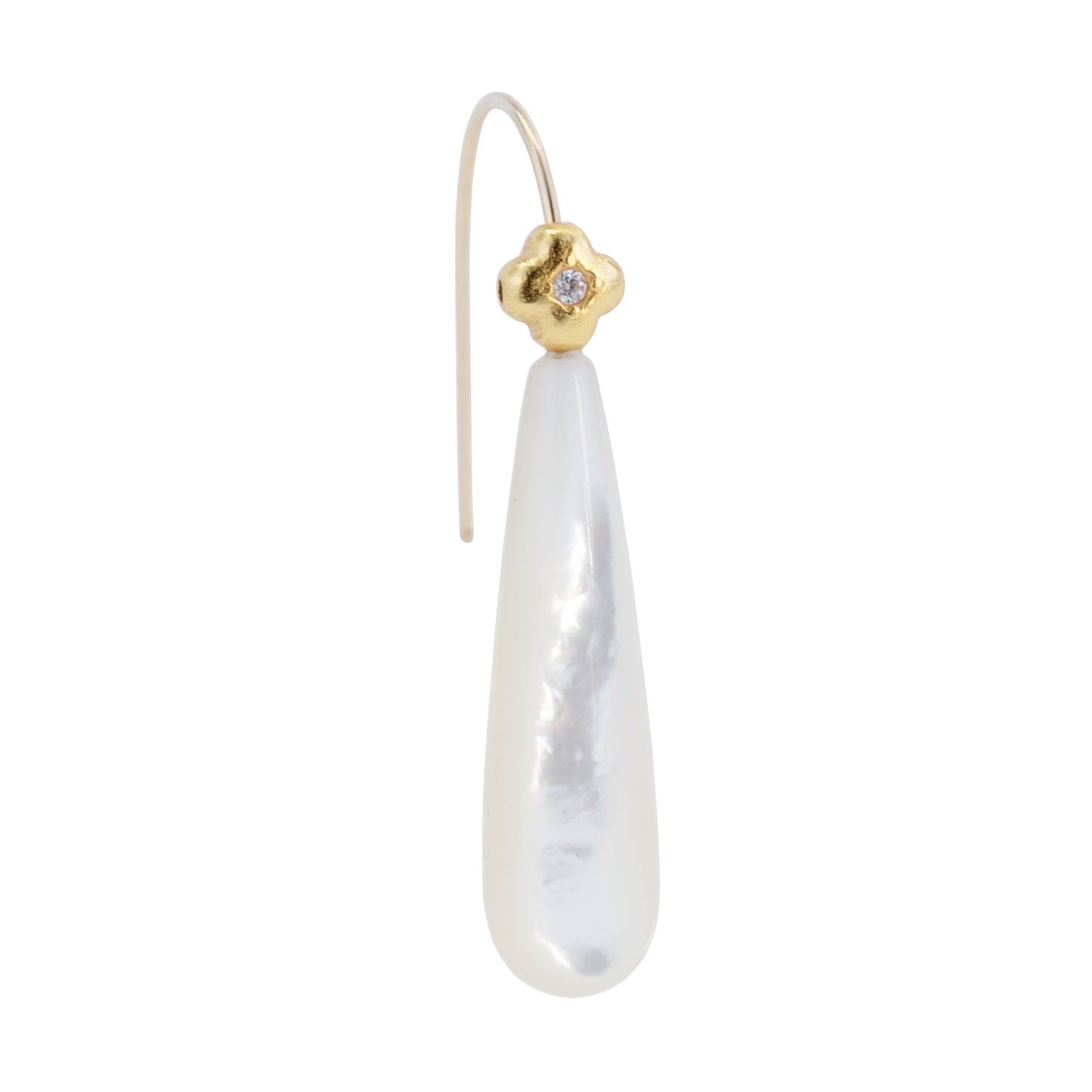 Mother of Pearl 14K Gold Dangle Earrings