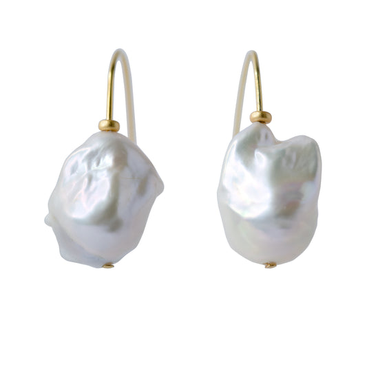 Baroque Pearl Earring 14K Gold Hooks