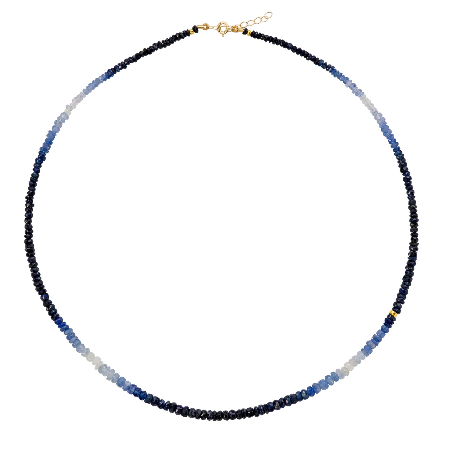Birthstone September Blue Sapphire Ombre Necklace
