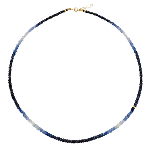 Birthstone September Blue Sapphire Ombre Necklace