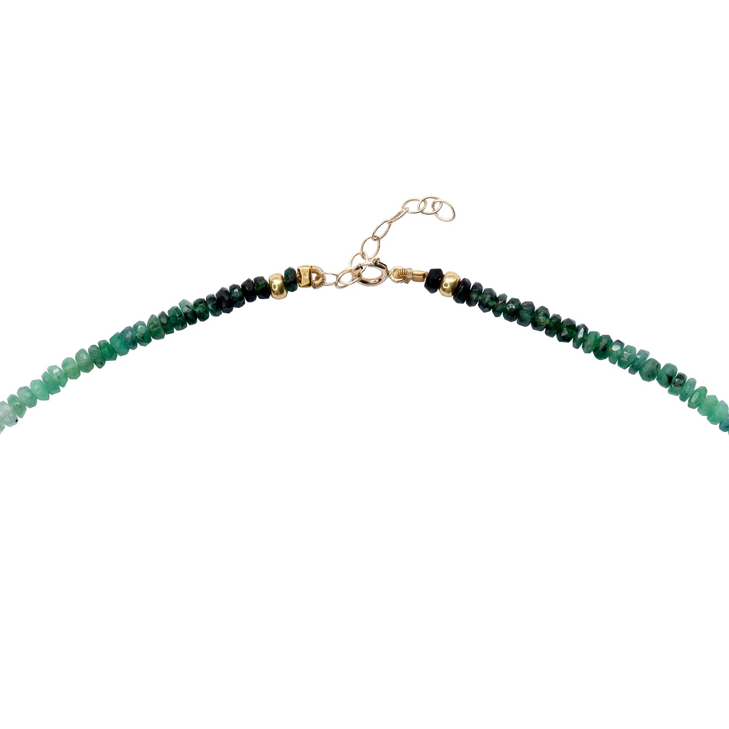 Birthstone May Emerald Ombre Necklace 14K Gold II