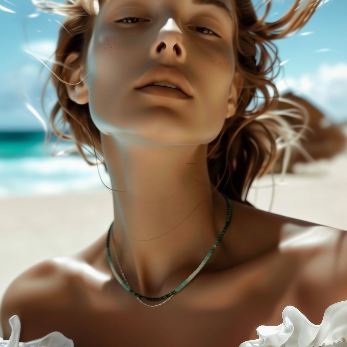 Birthstone May Emerald Ombre Necklace 14K Gold II