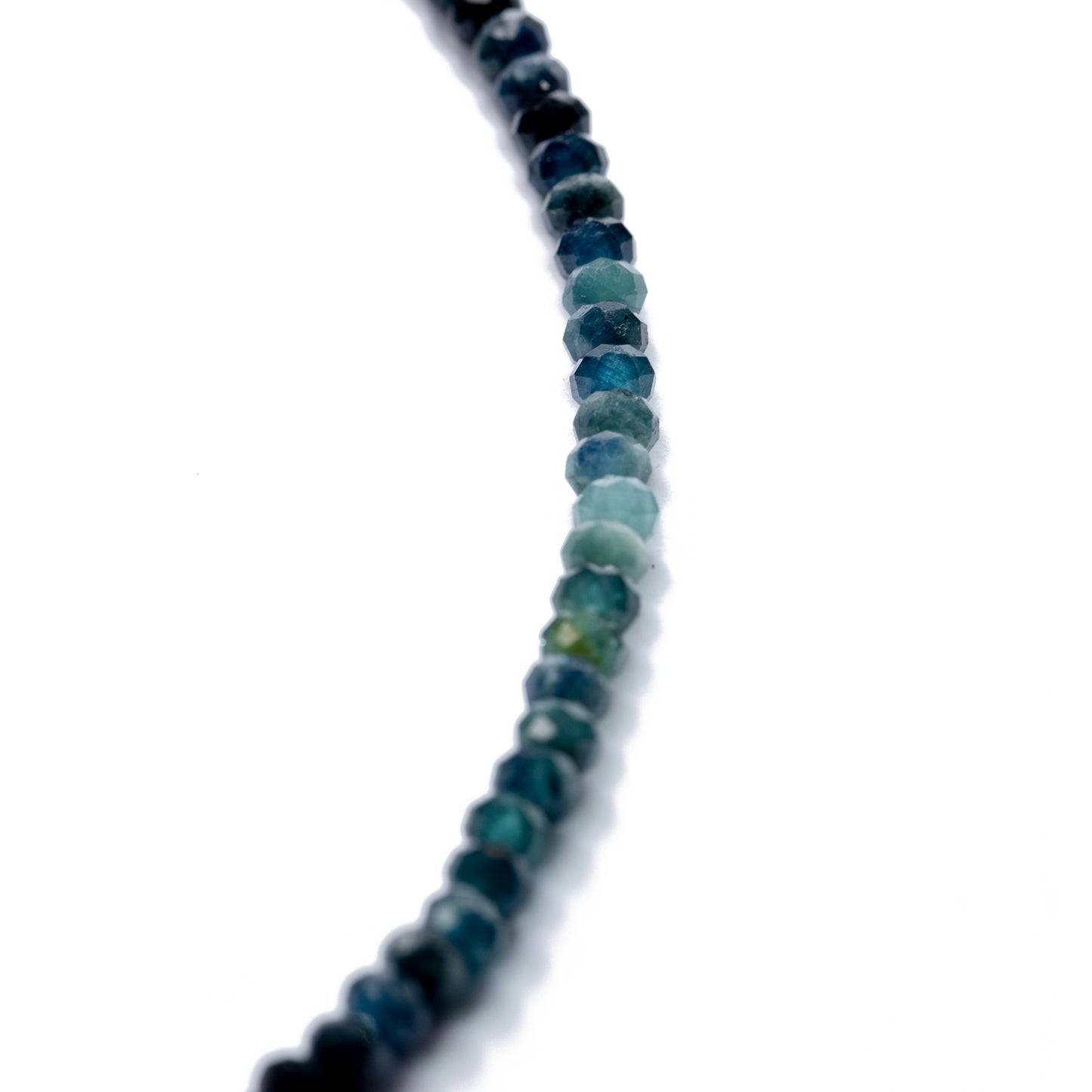 Ombre Indicolite Tourmaline Necklace 14K Gold