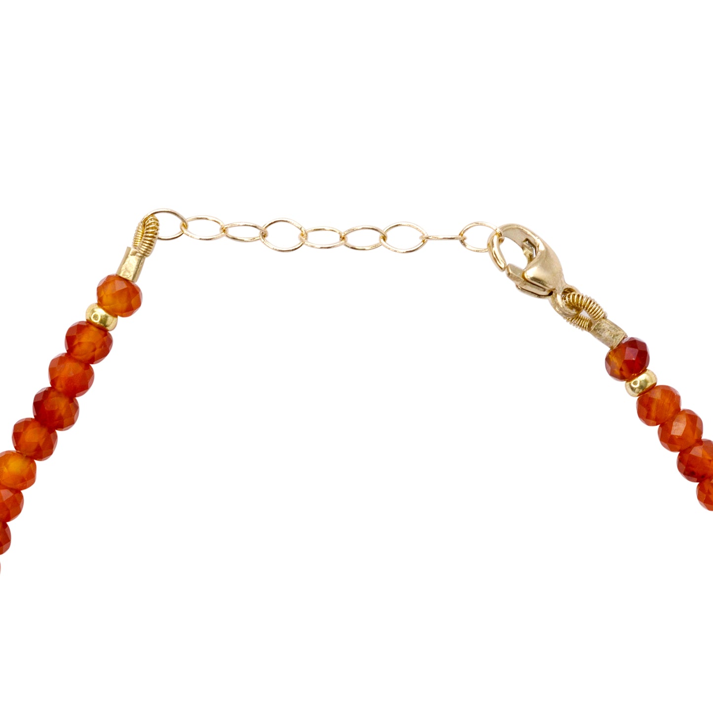 Orange Agate Bracelet 14K Gold