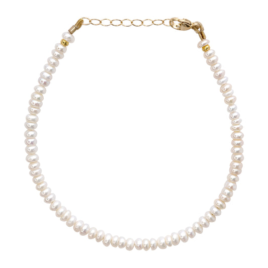 Mini Pearl Bracelet 14K Gold