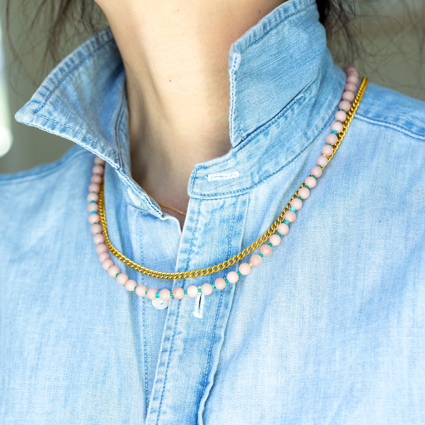 Pink Opal Mika Necklace