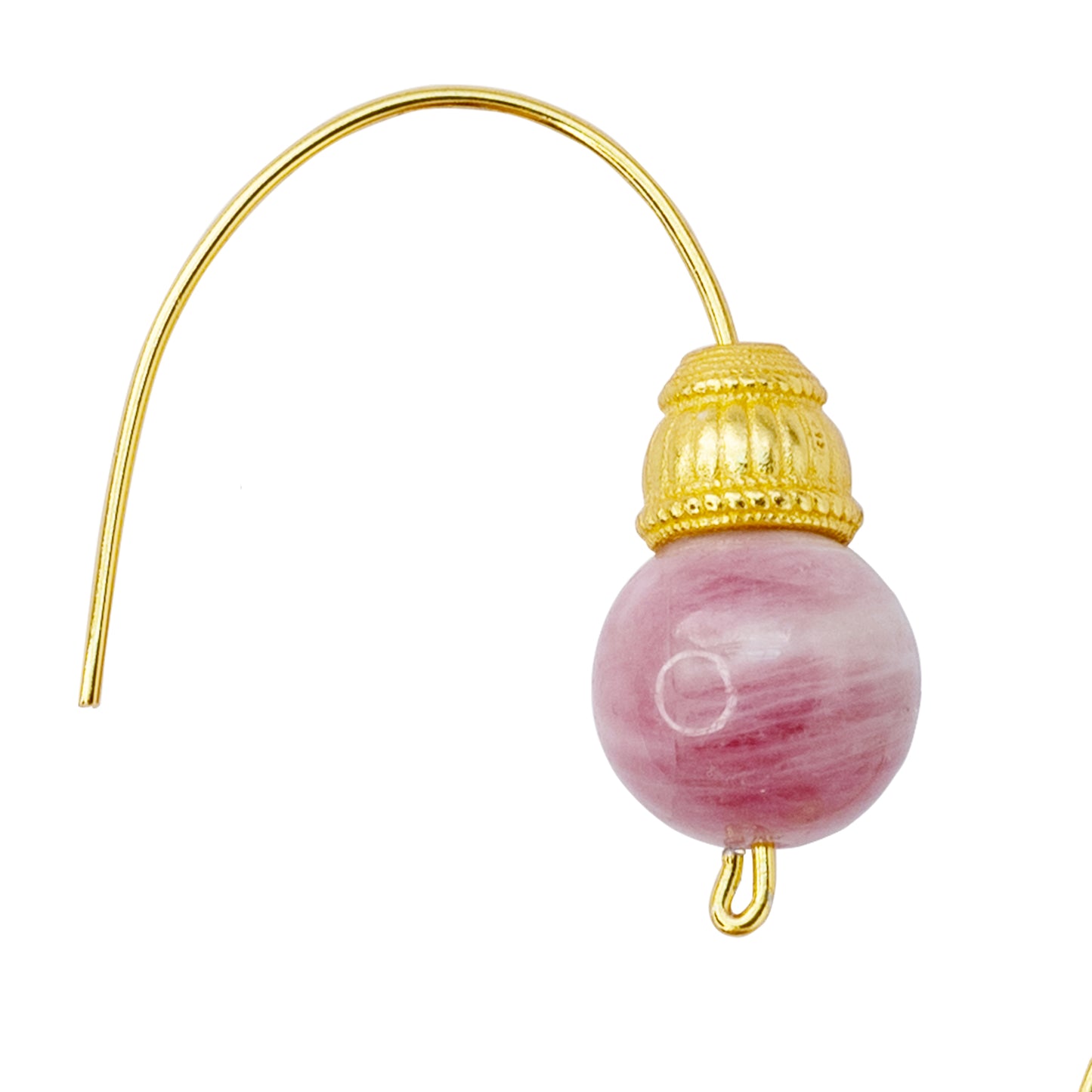 Pink Tourmaline Earring 14K Gold Hook