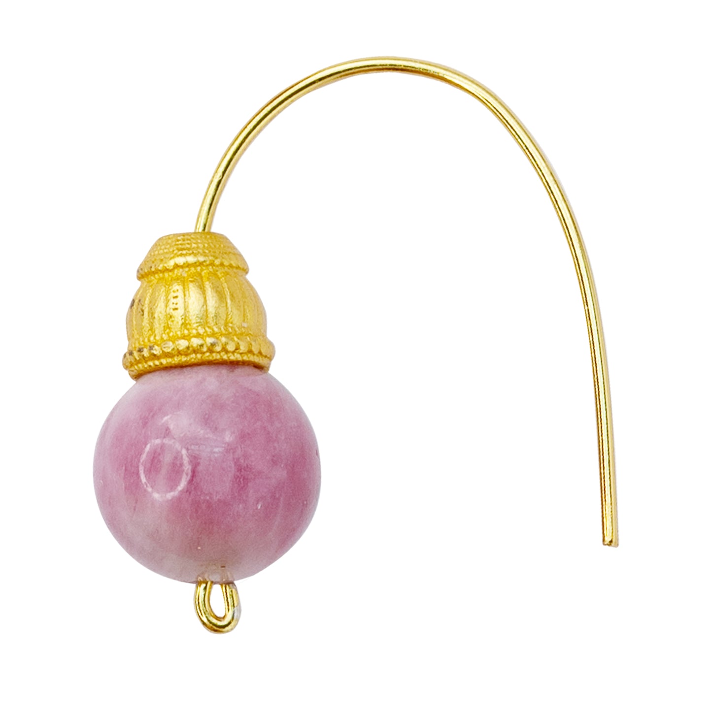 Pink Tourmaline Earring 14K Gold Hook