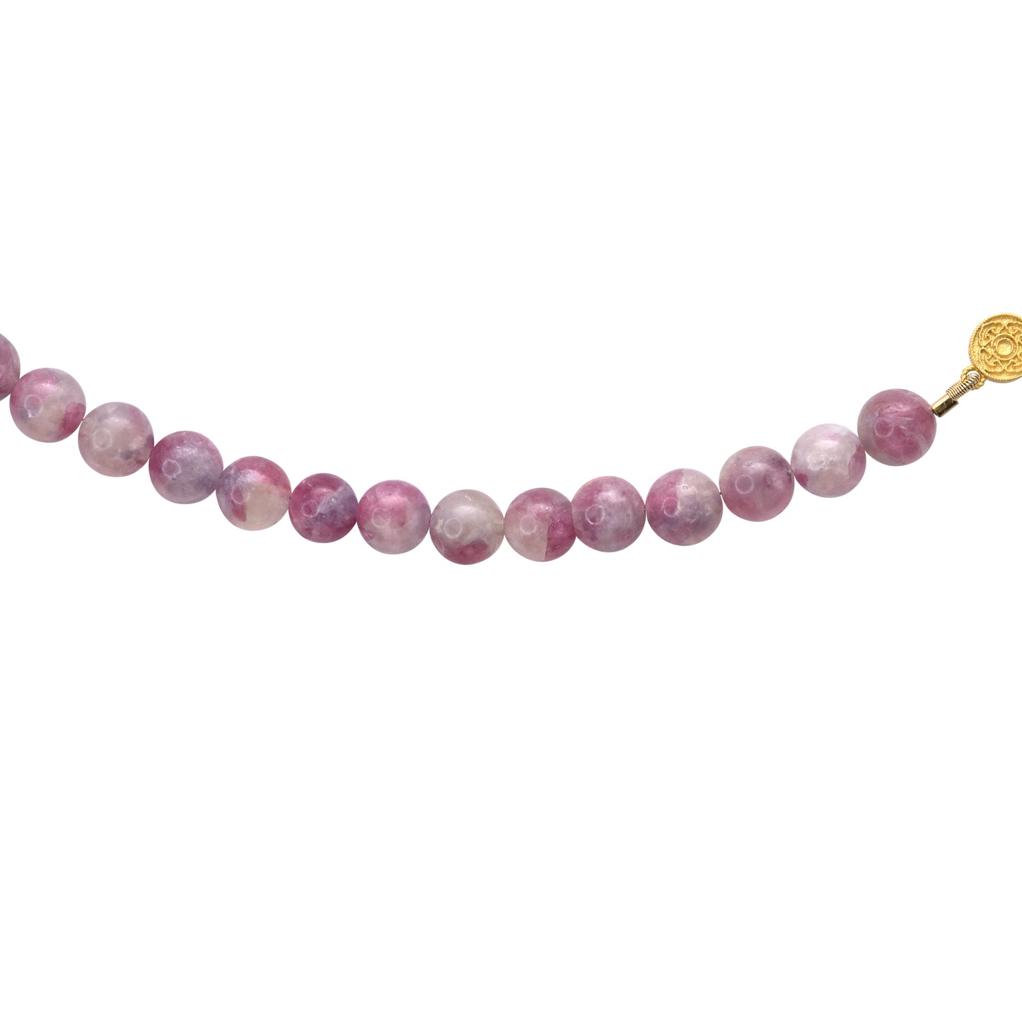 Pink Tourmaline Half-moon Necklace