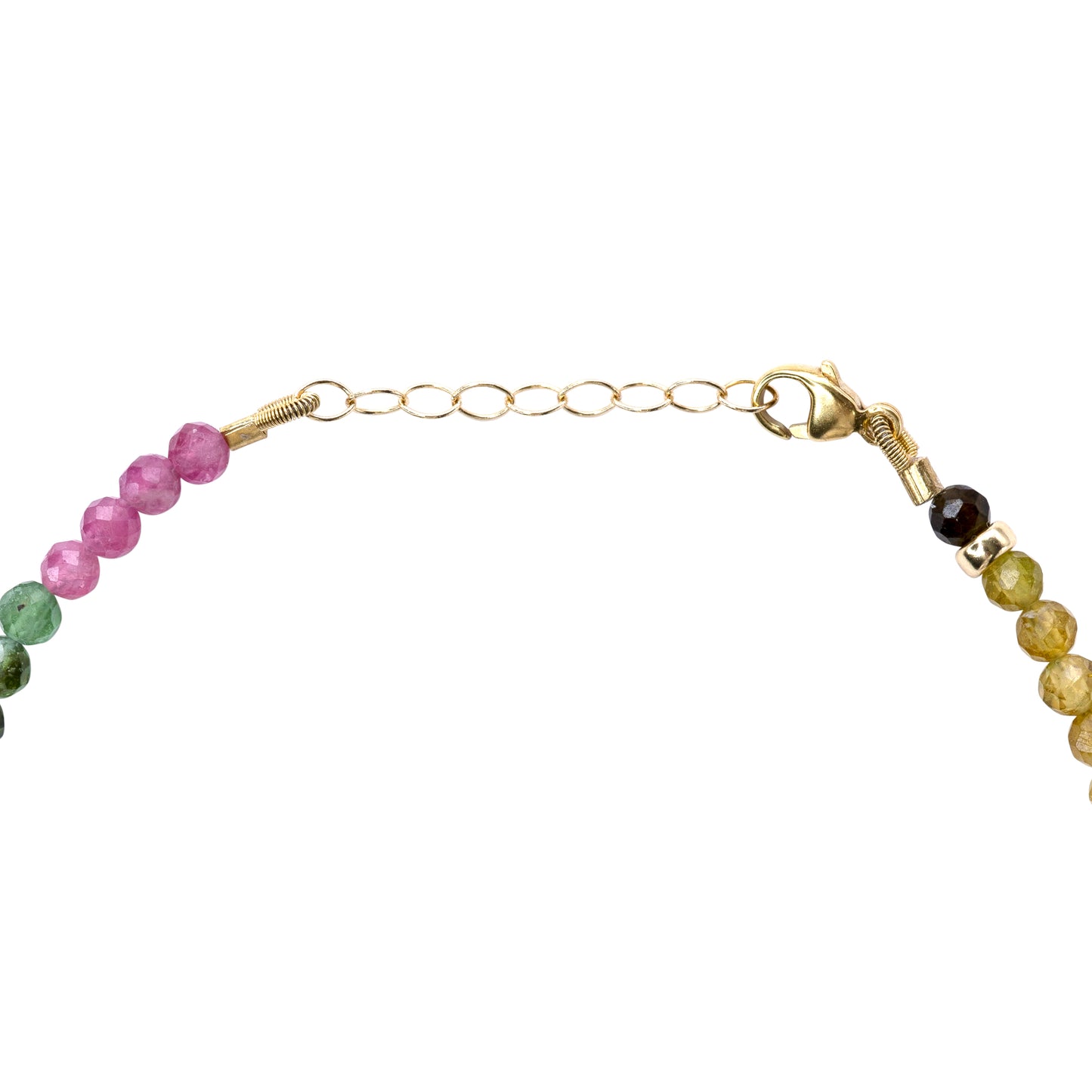Rainbow Tourmaline Bracelet 14K Gold
