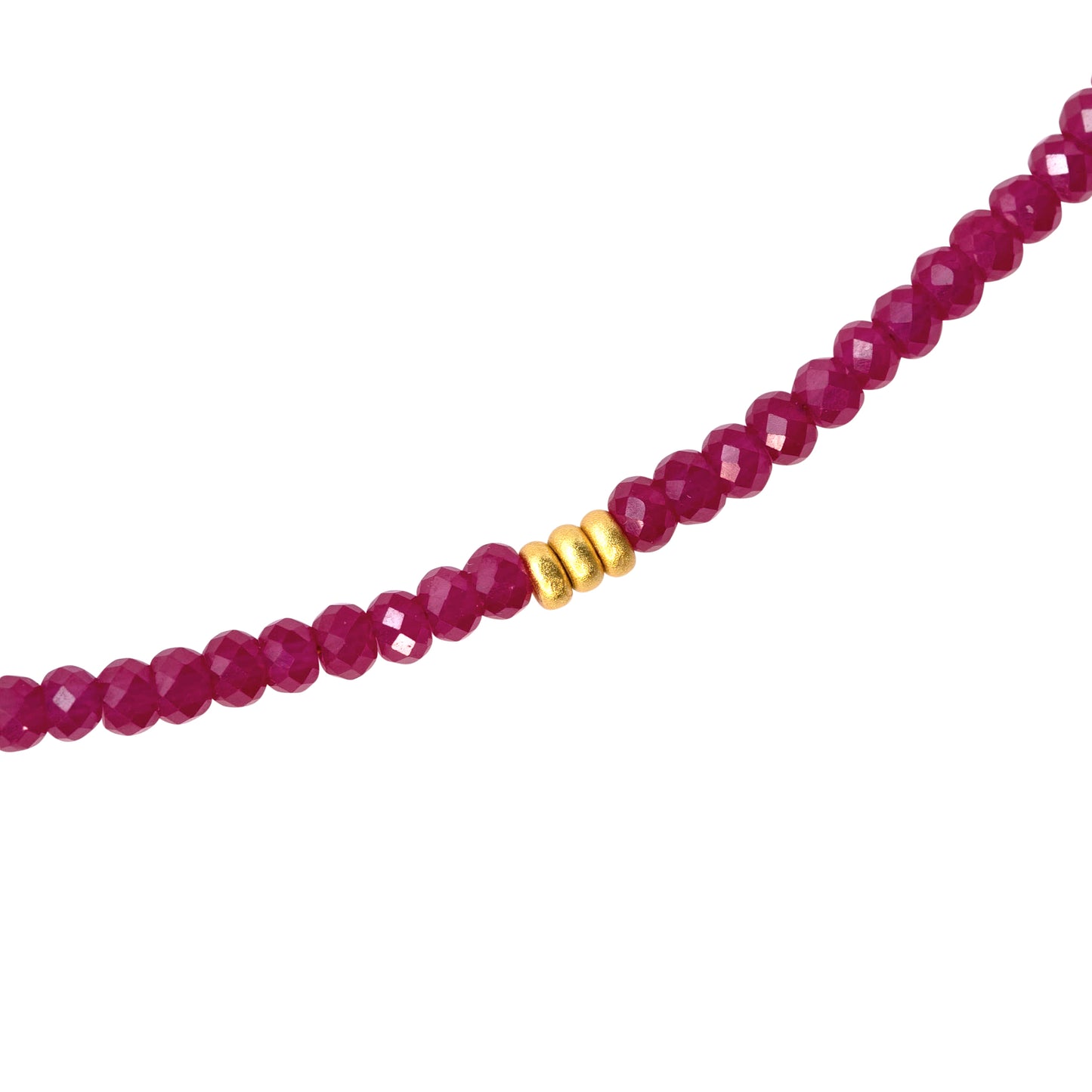 Birthstone July Ruby Necklace 14K Gold