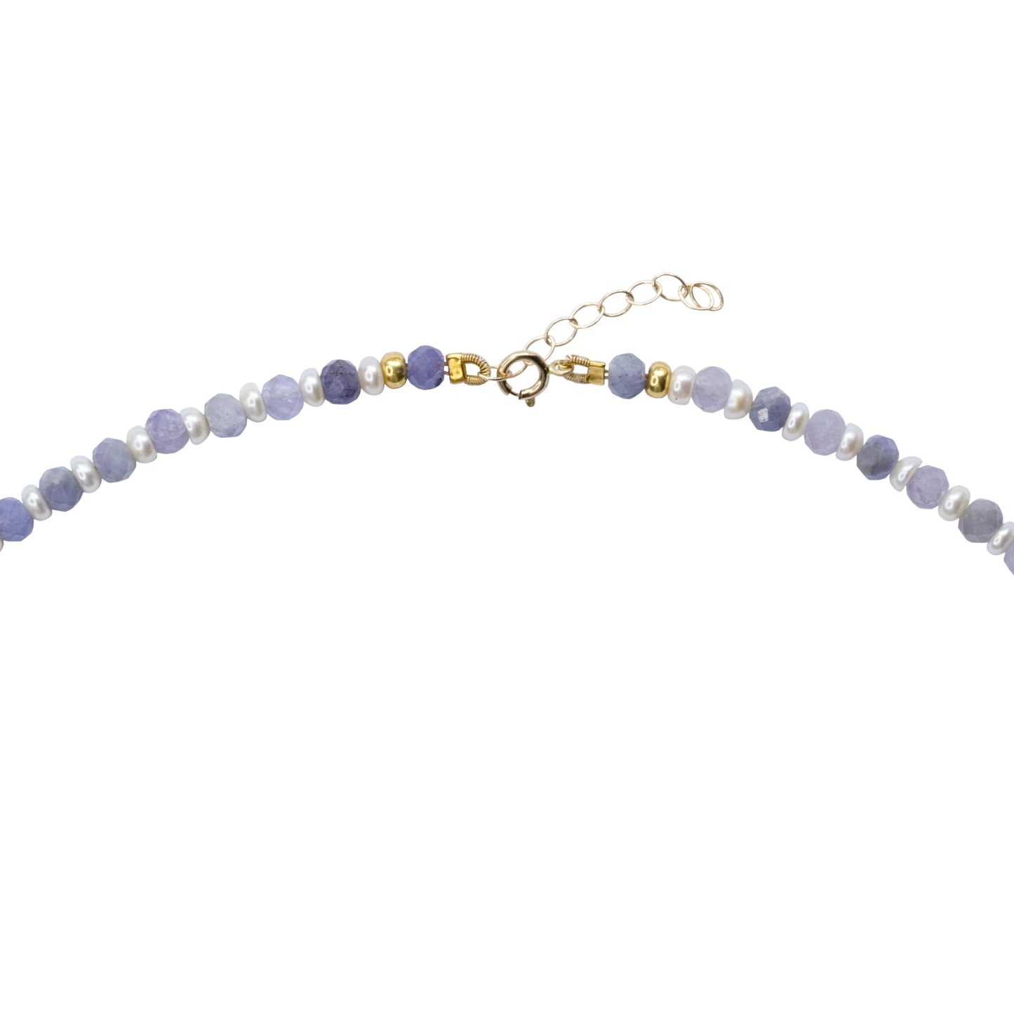 Tanzanite Pearl Necklace 14K Gold