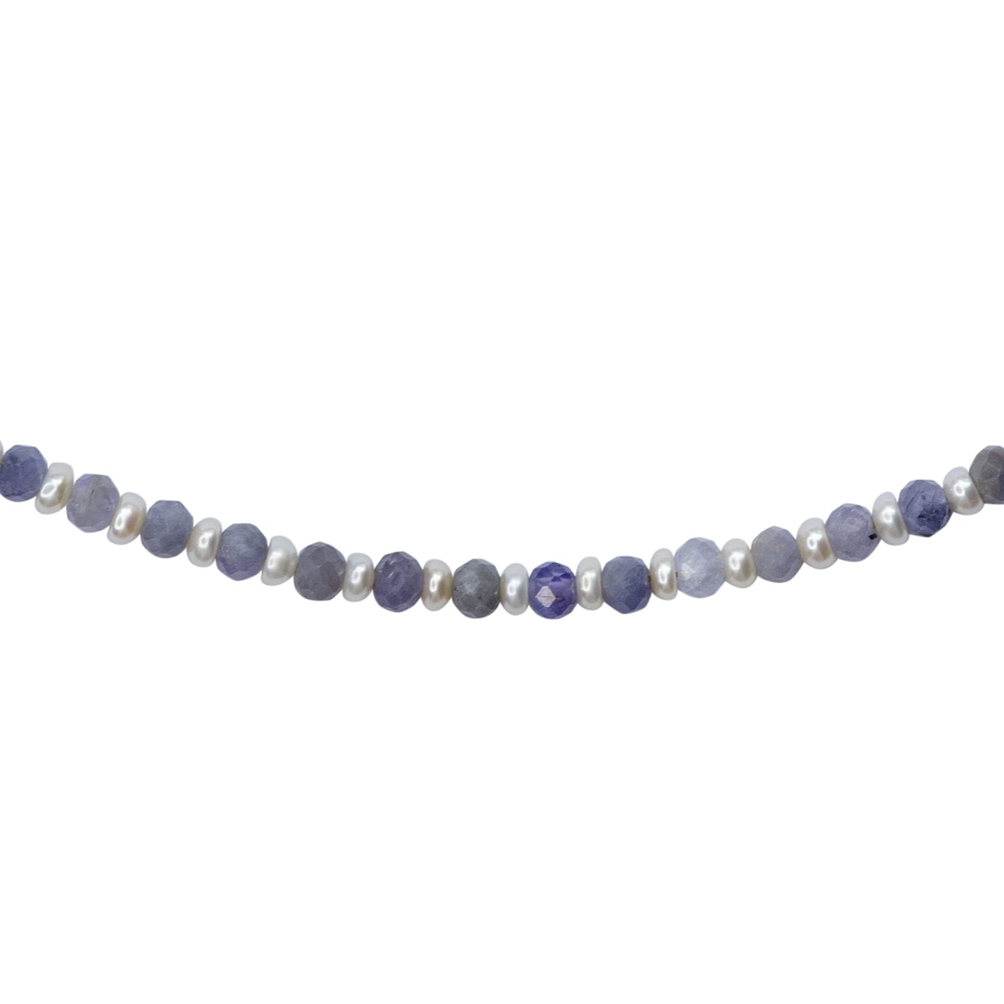 Tanzanite Pearl Necklace 14K Gold