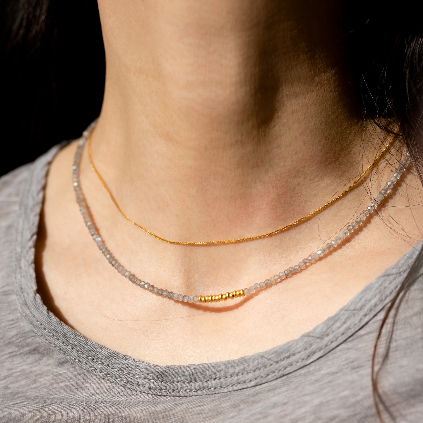 Tiny Labradorite Necklace