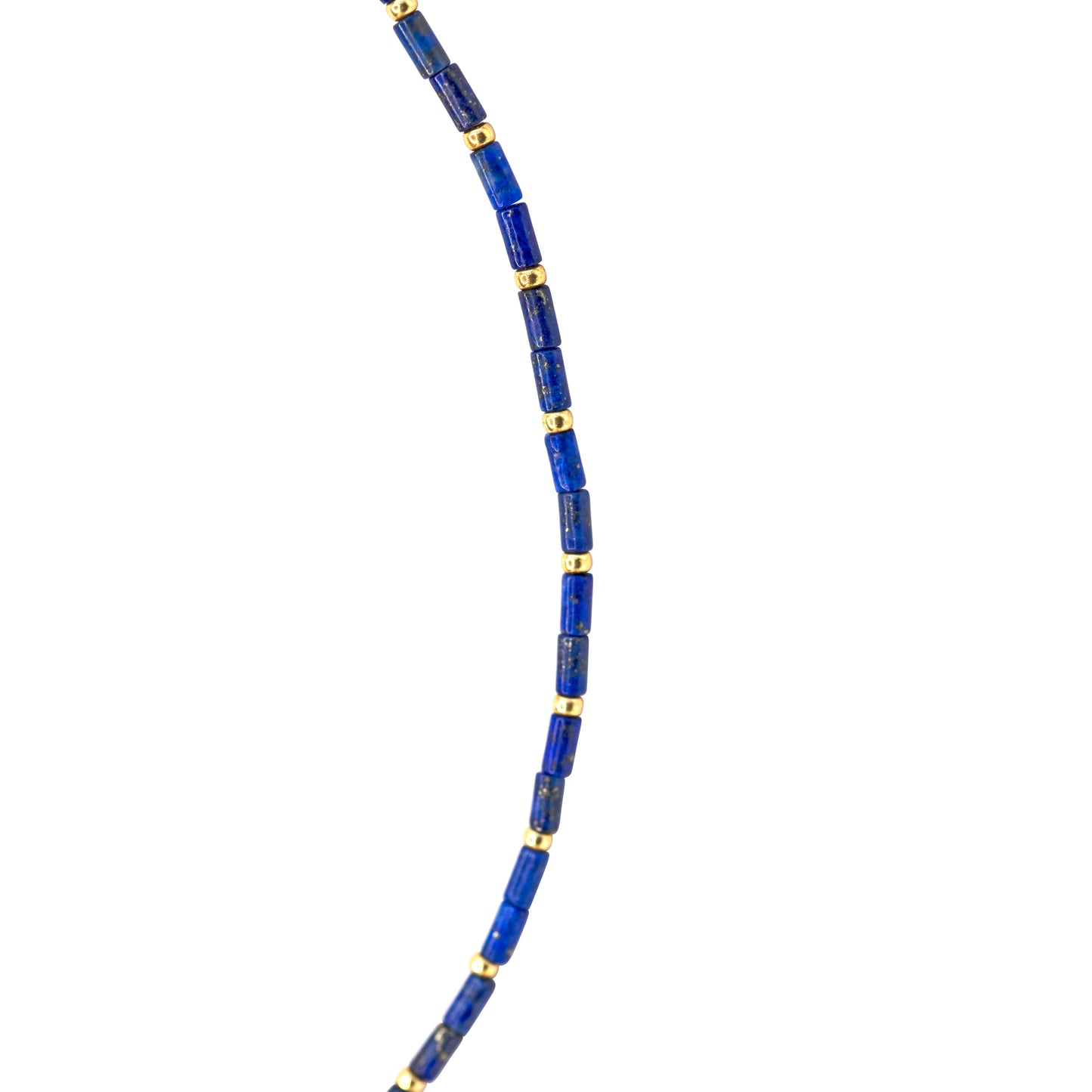 Tiny Lapis Lazuli Tube Princess Necklace