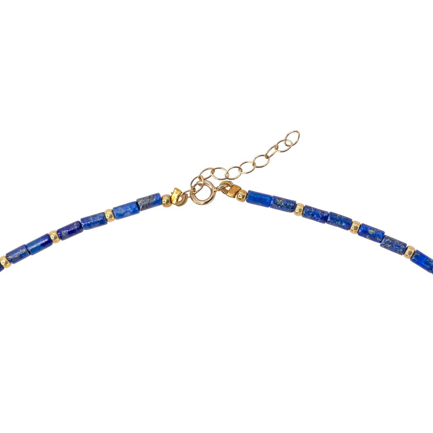 Tiny Lapis Lazuli Tube Princess Necklace