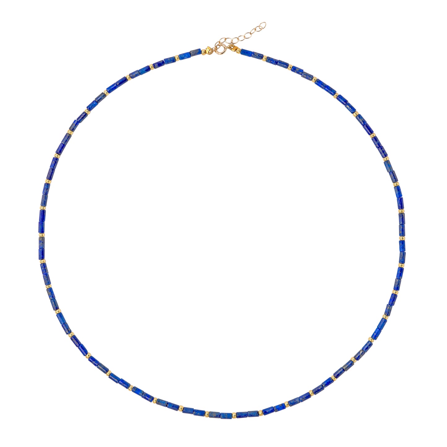 Tiny Lapis Lazuli Tube Princess Necklace