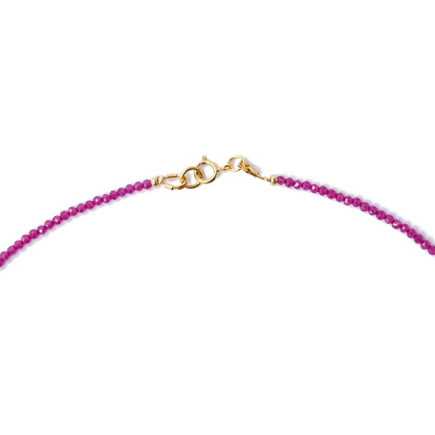 Tiny Ruby 14K Gold Necklace