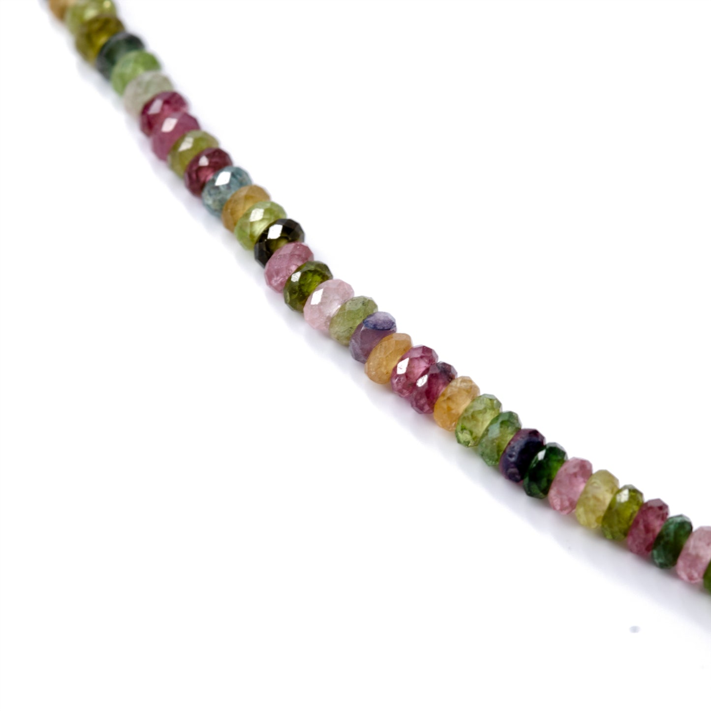 Tourmaline Pearl Half Moon Necklace 14K Gold