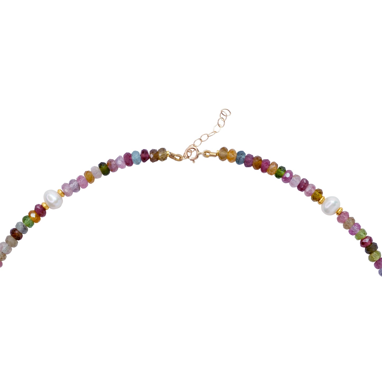 Tourmaline Pearl 14K Gold Necklace