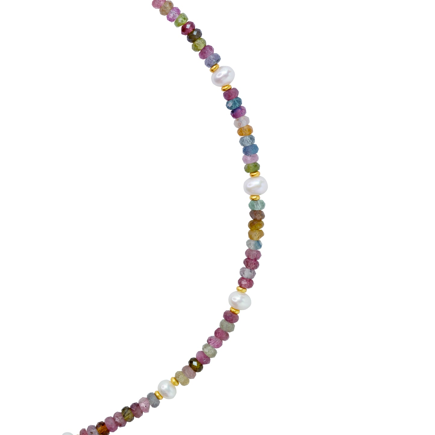 Tourmaline Pearl 14K Gold Necklace