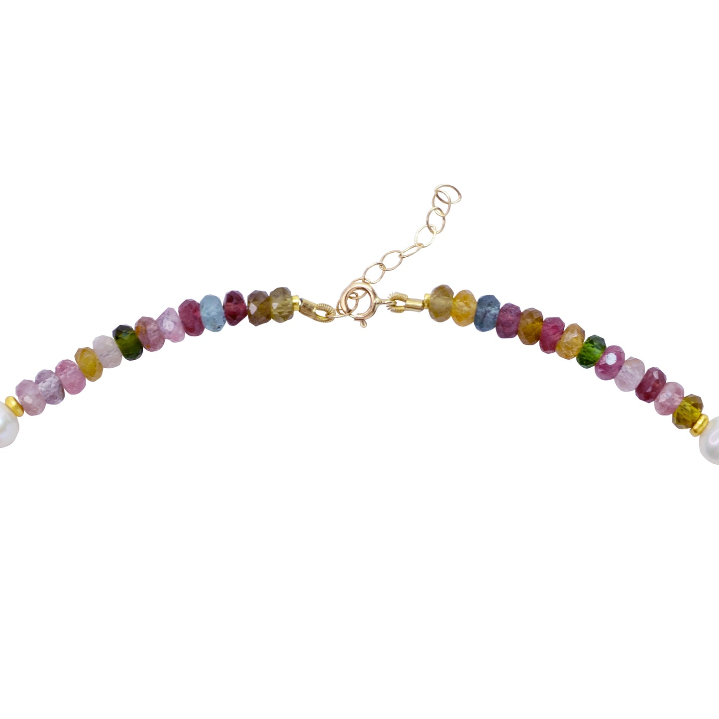 Tourmaline Pearl 14K Gold Necklace