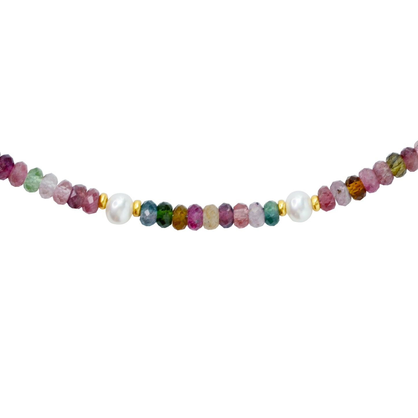 Tourmaline Pearl 14K Gold Necklace