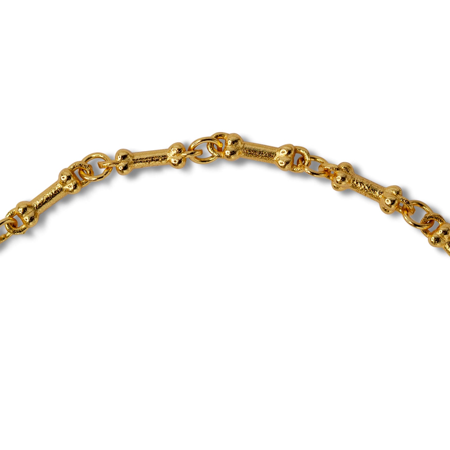 White Turquoise & Dog Bone Chain Bracelet