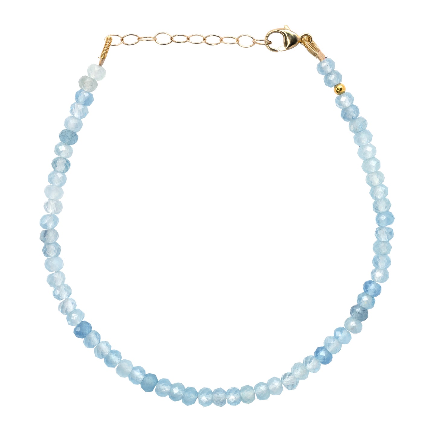 Aquamarine 14K Gold Bracelet