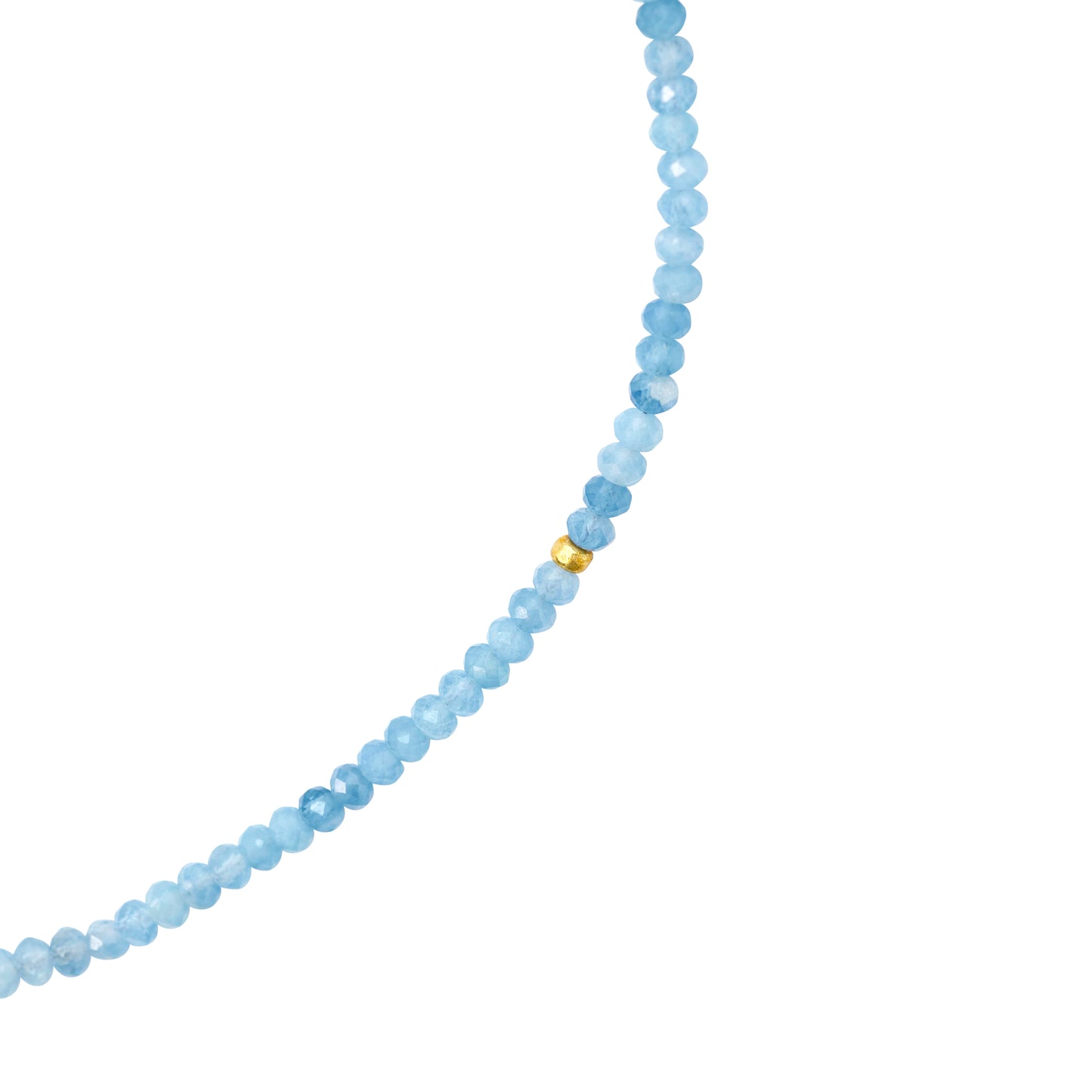 Aquamarine Necklace 14K Gold