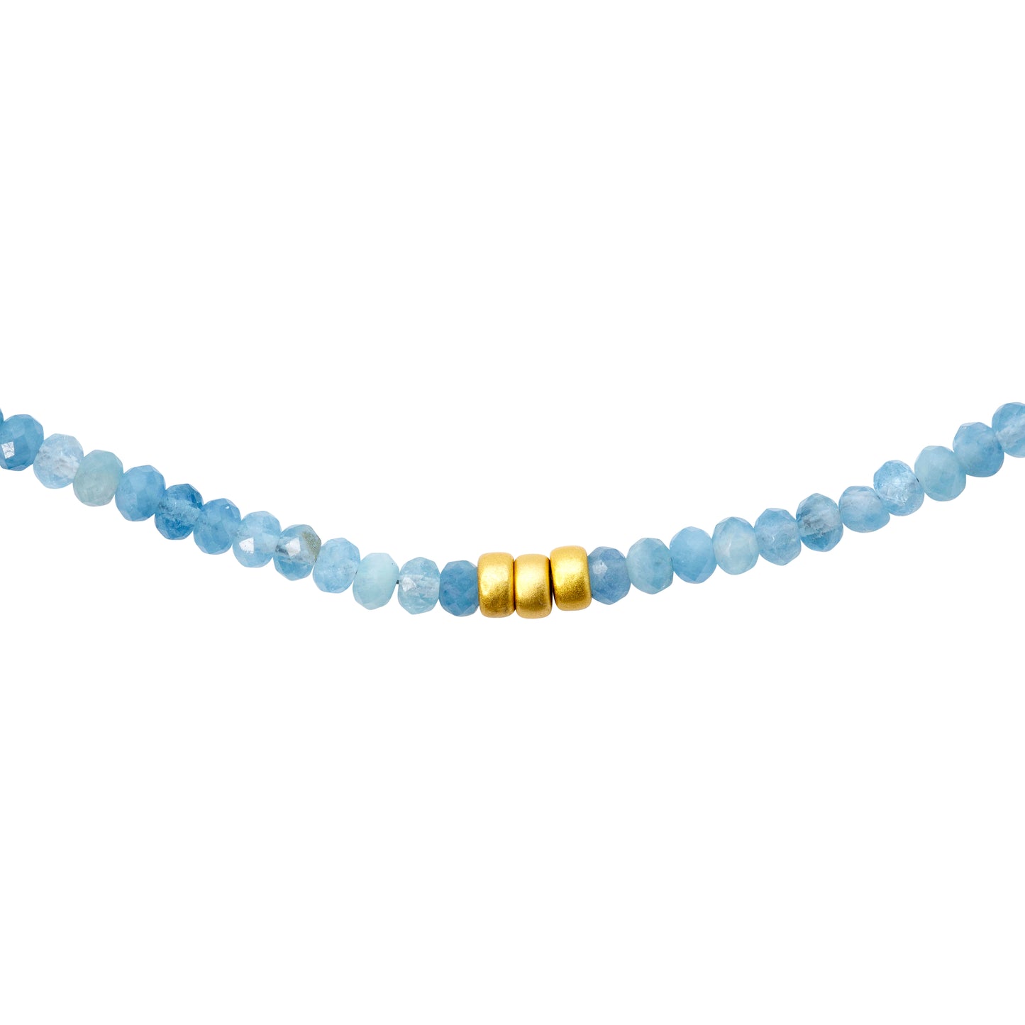 Aquamarine Necklace 14K Gold