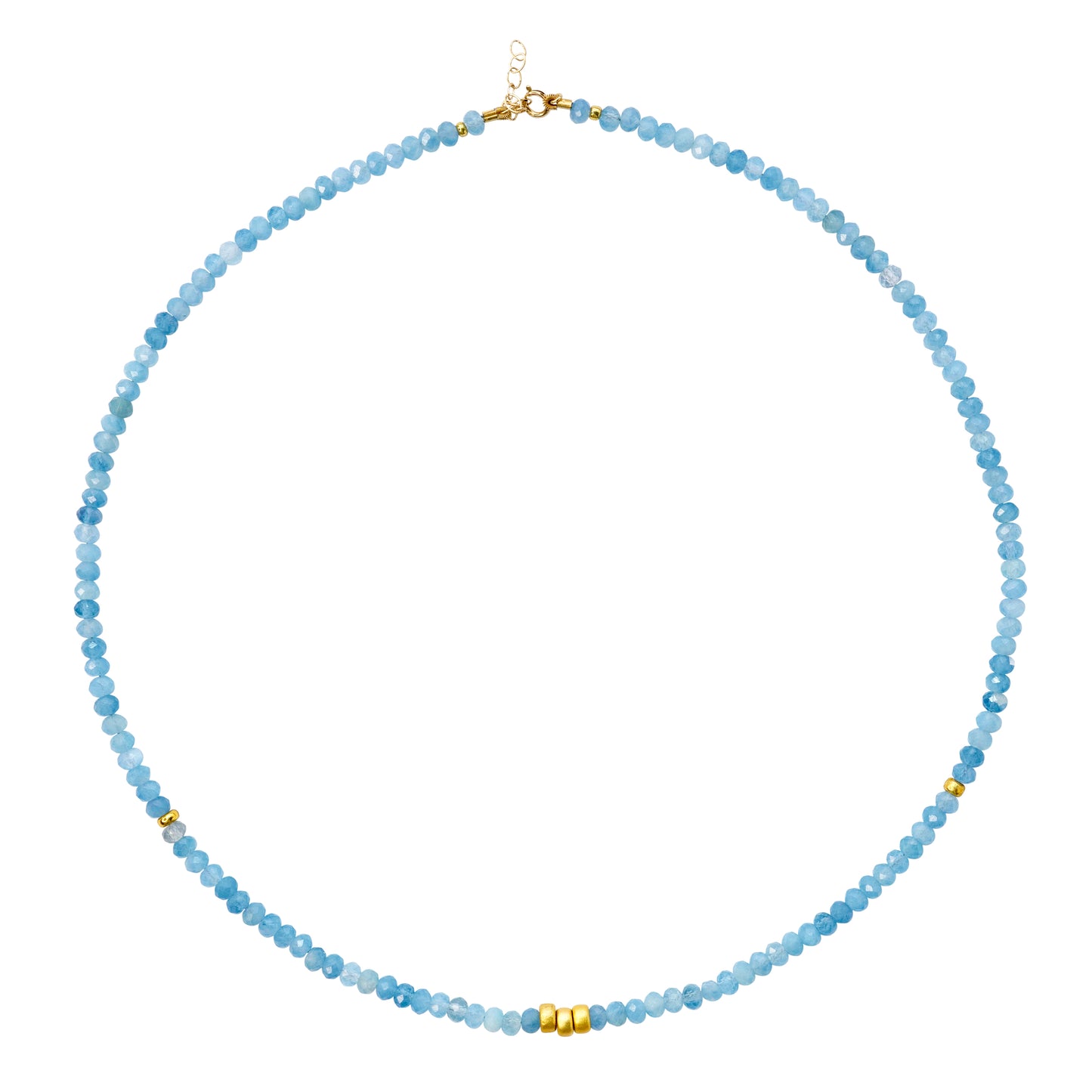 Aquamarine Necklace 14K Gold