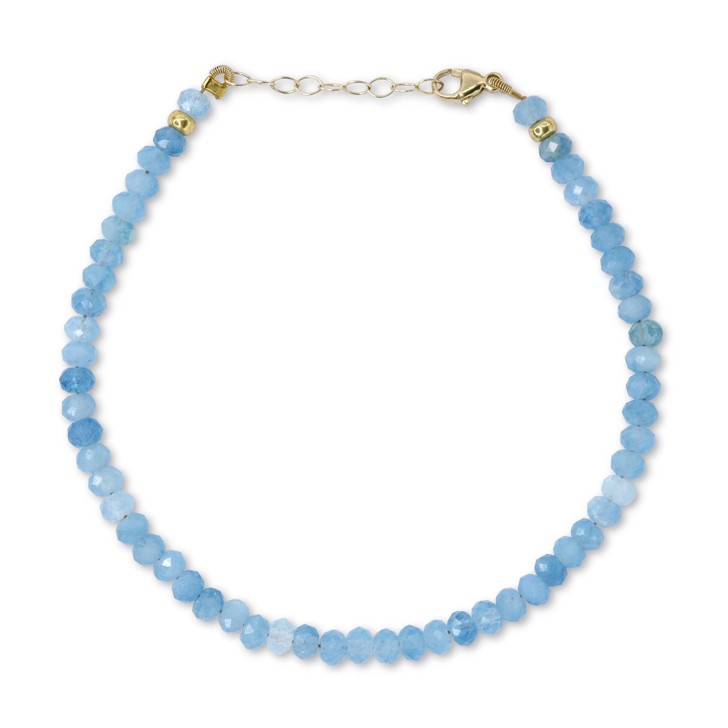 Aquamarine 14K Gold Bracelet