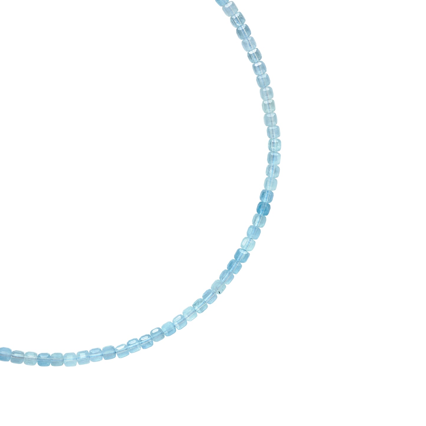 Aquamarine Cubist Necklace